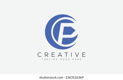 Ilustración vectorial de la plantilla de diseño del logotipo de la letra P.