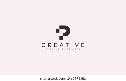 Ilustración vectorial de Plantilla de diseño de logotipo de letra P