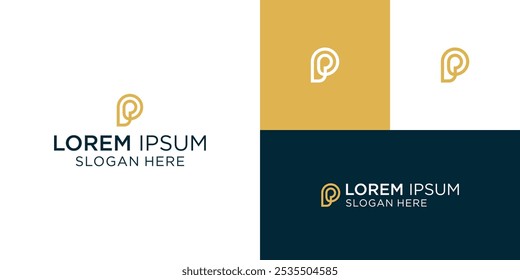 Letra P Diseño y Plantilla del logotipo