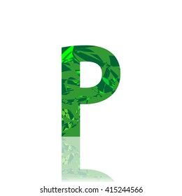 Letter P logo, design template element, font style, vector illustration
