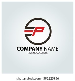 Letter P logo design template. Creative circle symbol. Vector illustration