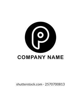 Letter P logo design for various types of businesses and company. colorful, modern, geometric, luxury letter P logo