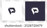 Letter p logo design vector