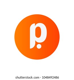 Letter P Logo. P Letter Design Vector with Dot.