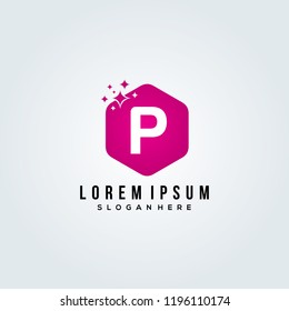 Letter P Logo Design Vector Template