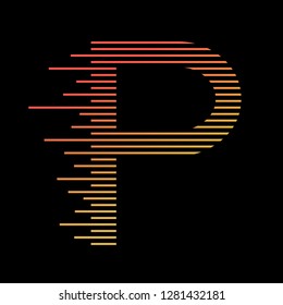 Letter P logo design vector template, fast speed technology moving, quick energy symbol. This logo is suitable for digital, techno.