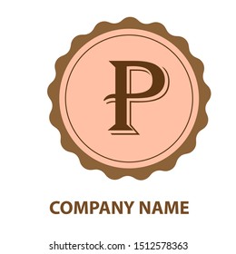 letter P logo design vector icon template