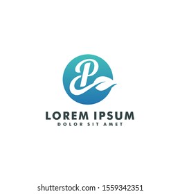 Letter P logo design vector illustration icon template