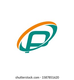 Letter p logo design. Vector icon