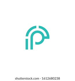 Letter P logo design vector