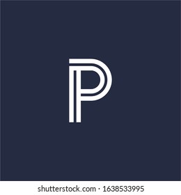 letter P logo design vector icon template