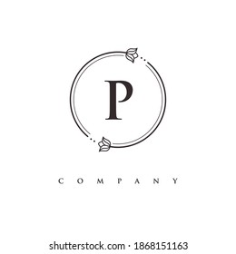 letter P logo design vector