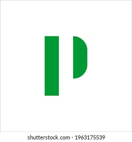 letter P logo design vector sign