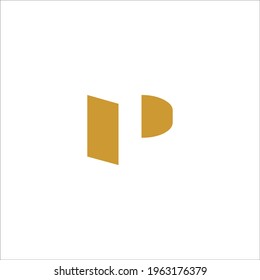 letter P logo design vector sign