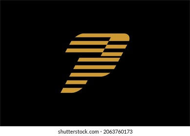 Letter P logo design vector. Monogram type P illustration concept logo. Fontype logo design for business company.