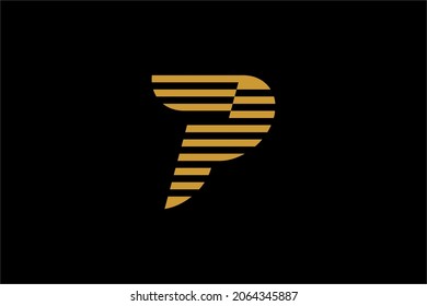 Letter P logo design vector. Monogram type P illustration concept logo. Fontype logo design for business company.