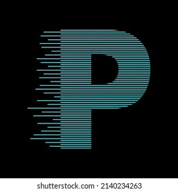 Letter P logo design vector template, fast speed technology moving, quick energy symbol. This logo is suitable for digital, techno.