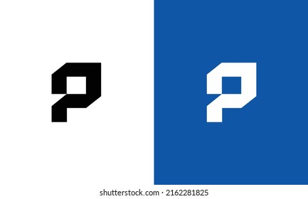 Logo de la letra P. Vector de diseño de letras P