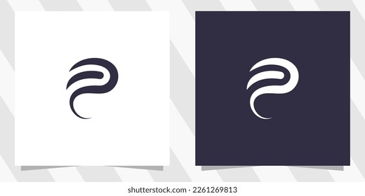vector de diseño de logotipo de letra p