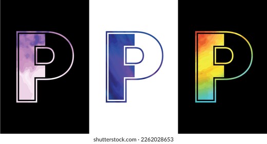 Letter P logo design design vector template. Creative modern luxurious logotype for corporate business identity