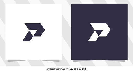 letter p logo design vector