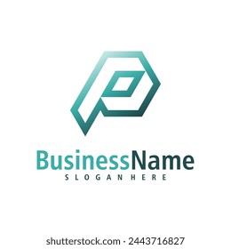 Letter P logo design vector. Creative Initial P logo concepts template