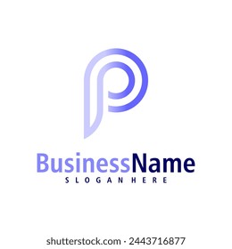 Letter P logo design vector. Creative Initial P logo concepts template