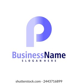 Letter P logo design vector. Creative Initial P logo concepts template