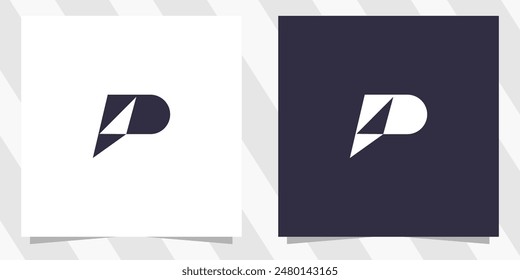 Letter p logo design vector
