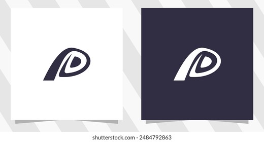 Buchstabe p Logo Design Vektorgrafik