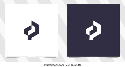 letter p logo design vector