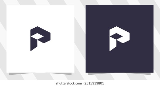 Buchstabe p Logo-Design-Vektor