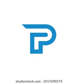 Letra P Diseño de logotipo Vector Plantilla