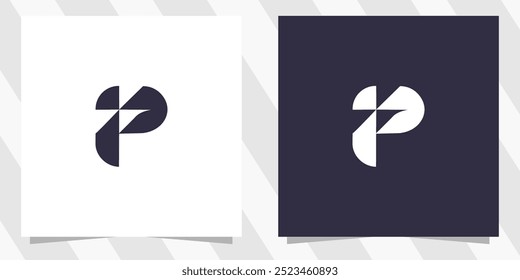 Vector de diseño de logotipo de letra P