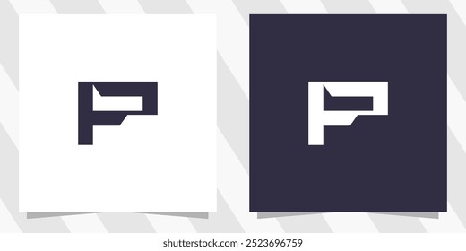 Vector de diseño de logotipo de letra P