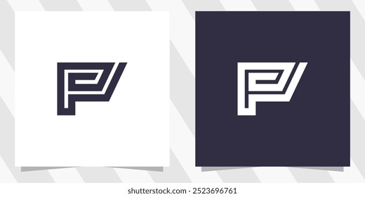 Vector de diseño de logotipo de letra P