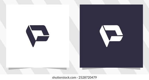 Letter p logo design vector