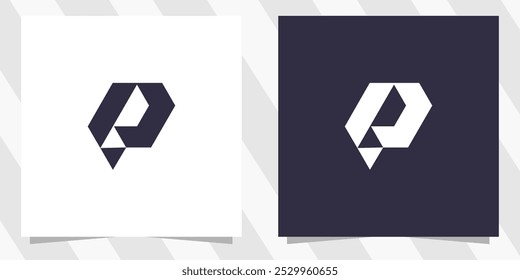 letter p logo design vector
