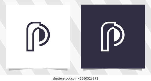 letter p logo design vector