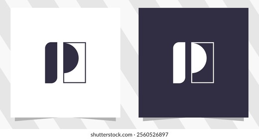 letter p logo design vector