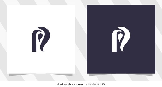 letter p logo design vector