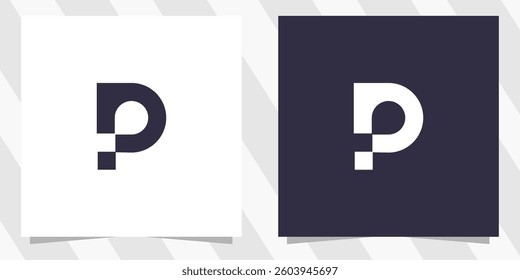 letter p logo design vector