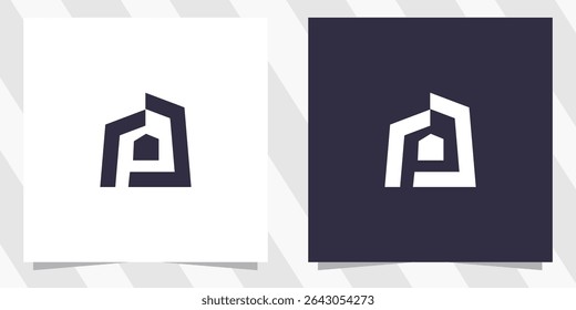 letter p logo design vector