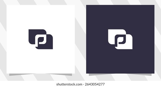 letter p logo design vector