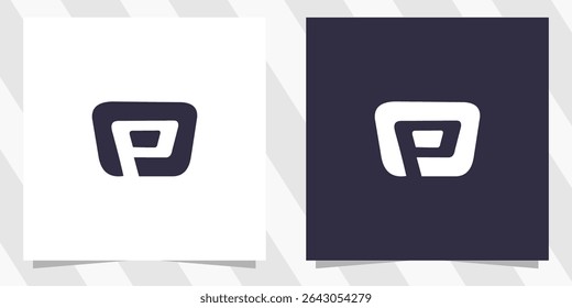 letter p logo design vector