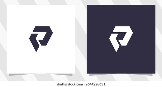letter p logo design vector