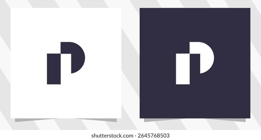 letter p logo design vector