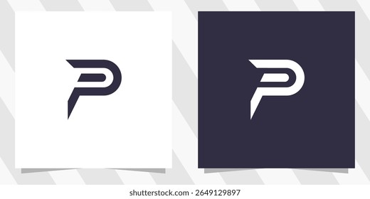 letter p logo design vector