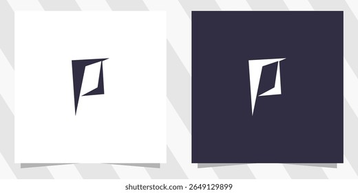 letter p logo design vector