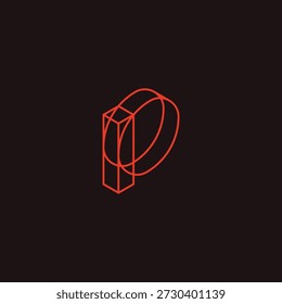 letter p logo design vector template